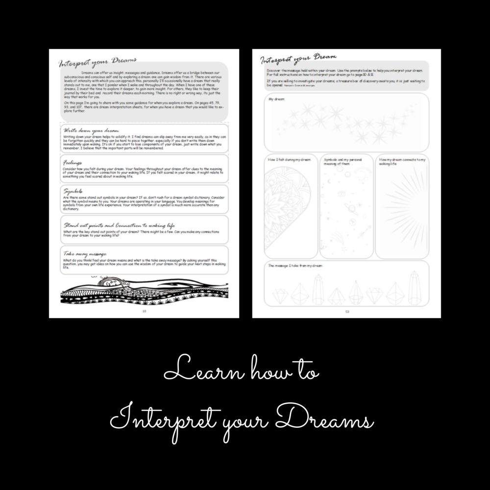 Learn how to interpret your dreams pages from Holisict Journal