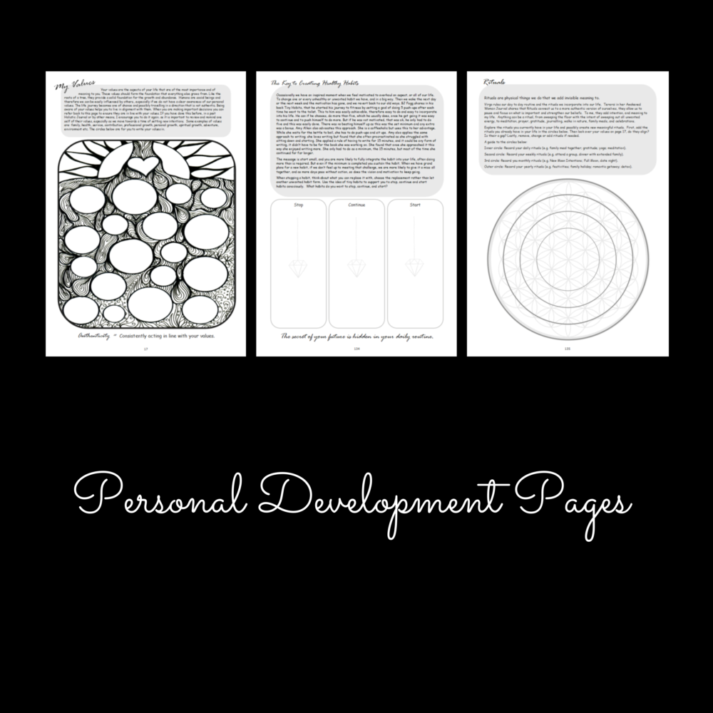 Personal Development pages from Holistic Journal